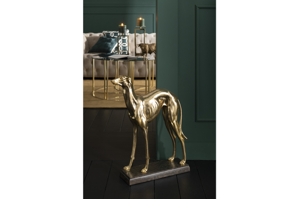 Decorative Statue Greyhound 50cm Gold