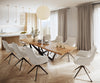 Dining Table Olympus Live Edge 300cm Acacia Wood Natural Spider Frame Black 35mm Top