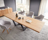 Dining Table Olympus 300x100cm Oak Wood Natural Spider Frame Black
