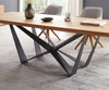 Dining Table Olympus 300x100cm Oak Wood Natural Spider Frame Black