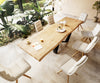 Dining Table Olympus Live Edge Oak Wood Natural Spider Frame Black 260-300cm