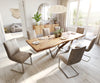 Dining Table Olympus Live Edge 260cm Acacia Wood Natural Spider Frame Steel 55mm Top