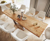 Dining Table Olympus Live Edge 300cm Acacia Wood Natural Spider Frame Steel 55mm Top