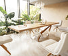Dining Table Olympus Live Edge 300cm Oak Wood Natural Spider Frame Steel 50mm Top