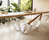Dining Table Olympus Live Edge 300cm Oak Wood Natural Spider Frame Steel 50mm Top