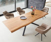 Dining Table Olympus Live Edge 260cm Acacia Wood Natural Cross Frame Black 55mm Top