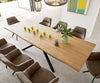 Dining Table Olympus Live Edge 260cm Oak Wood Natural Cross Frame Black 32mm Top