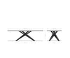 Dining Table Olympus Live Edge 260cm Oak Wood Natural Cross Frame Black 32mm Top