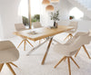 Dining Table Olympus Live Edge Oak Wood Natural Cross Frame Steel 200-300cm
