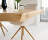 Dining Table Olympus Live Edge Oak Wood Natural Cross Frame Steel 200-300cm