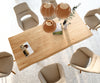 Dining Table Olympus Live Edge Oak Wood Natural Cross Frame Steel 200-300cm