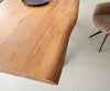 Dining Table Olympus Live Edge Acacia Wood Natural Cross Frame Steel 200-300cm