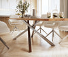 Dining Table Olympus Live Edge 300cm Acacia Wood Natural Cross Frame Steel 35mm Top