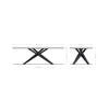 Dining Table Olympus Live Edge 240cm Acacia Wood Natural Cross Frame Steel 35mm Top