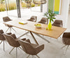 Dining Table Olympus Live Edge Oak Wood Natural Cross Frame Steel 200-300cm