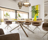 Dining Table Olympus Live Edge 200cm Oak Wood Natural Cross Frame Steel 50mm Top