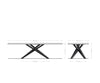 Dining Table Olympus Live Edge 280cm Acacia Wood Natural Cross Frame Steel 55mm Top