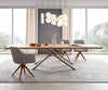 Dining Table Olympus 300x100cm Oak Wood Natural Cross Frame Steel
