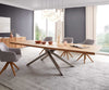 Dining Table Olympus 300x100cm Oak Wood Natural Cross Frame Steel
