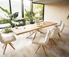 Dining Table Olympus Live Edge 300cm Oak Wood Natural Cross Frame Steel 50mm Top