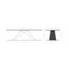 Dining Table Olympus Live Edge 260cm Acacia Wood Brown V-Frame Black 55mm Top