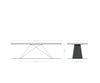 Dining Table Olympus Live Edge 260cm Oak Wood Natural V Frame Black 32mm Top