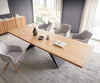 Dining Table Olympus 300x100cm Oak Wood Natural V-Frame Black