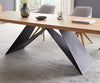 Dining Table Olympus 300x100cm Oak Wood Natural V-Frame Black