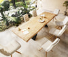 Dining Table Olympus Live Edge 300cm Oak Wood Natural V Frame Black 50mm Top