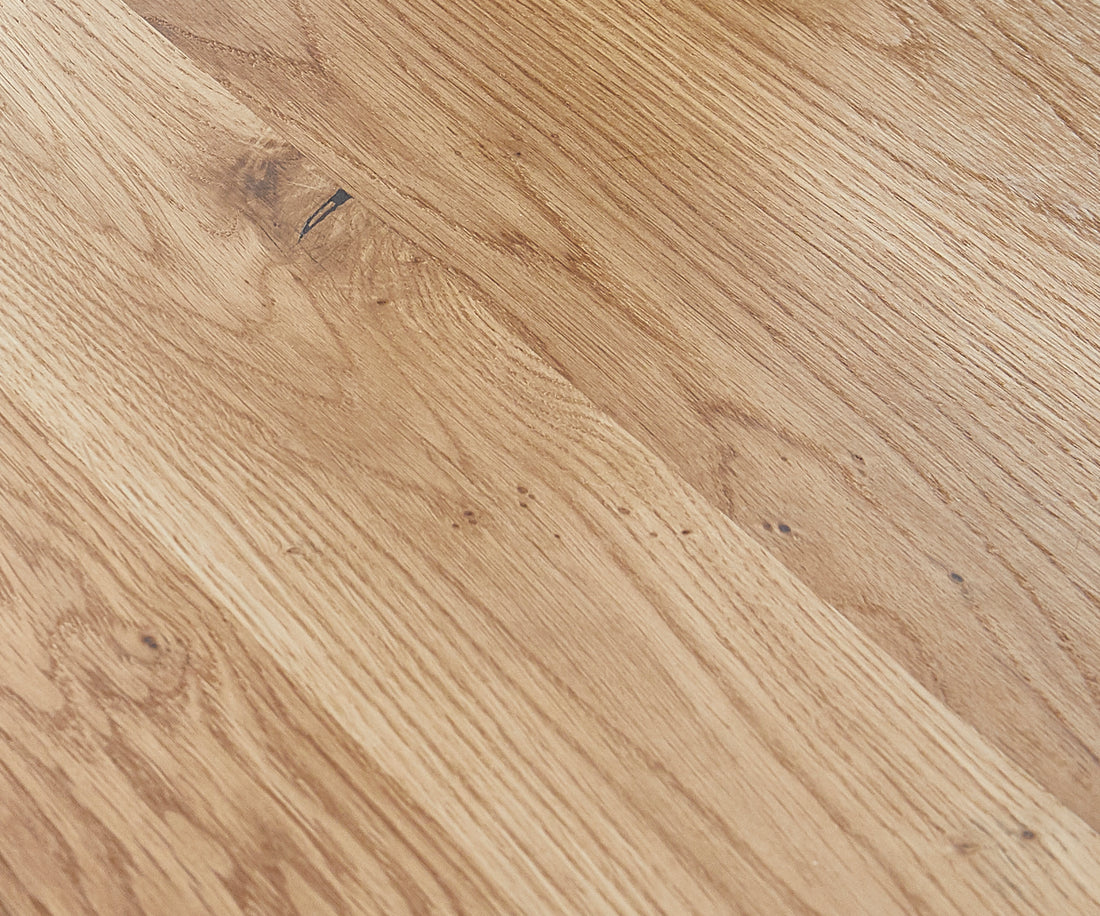 Dining Table Olympus Live Edge 300cm Oak Wood Natural V-Frame Black 50mm Top