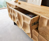 TV Stand Solu 175cm Oak Wood Natural 2 Doors 2 Drawers 3D Front