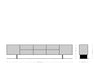 TV Stand Solu 260cm Oak Wood Natural 2 Doors 6 Drawers 3D Front