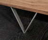 Sideboard Stonegrace 175cm Acacia Wood Natural 3 Doors Stone Veneer V-Foot Metal Silver