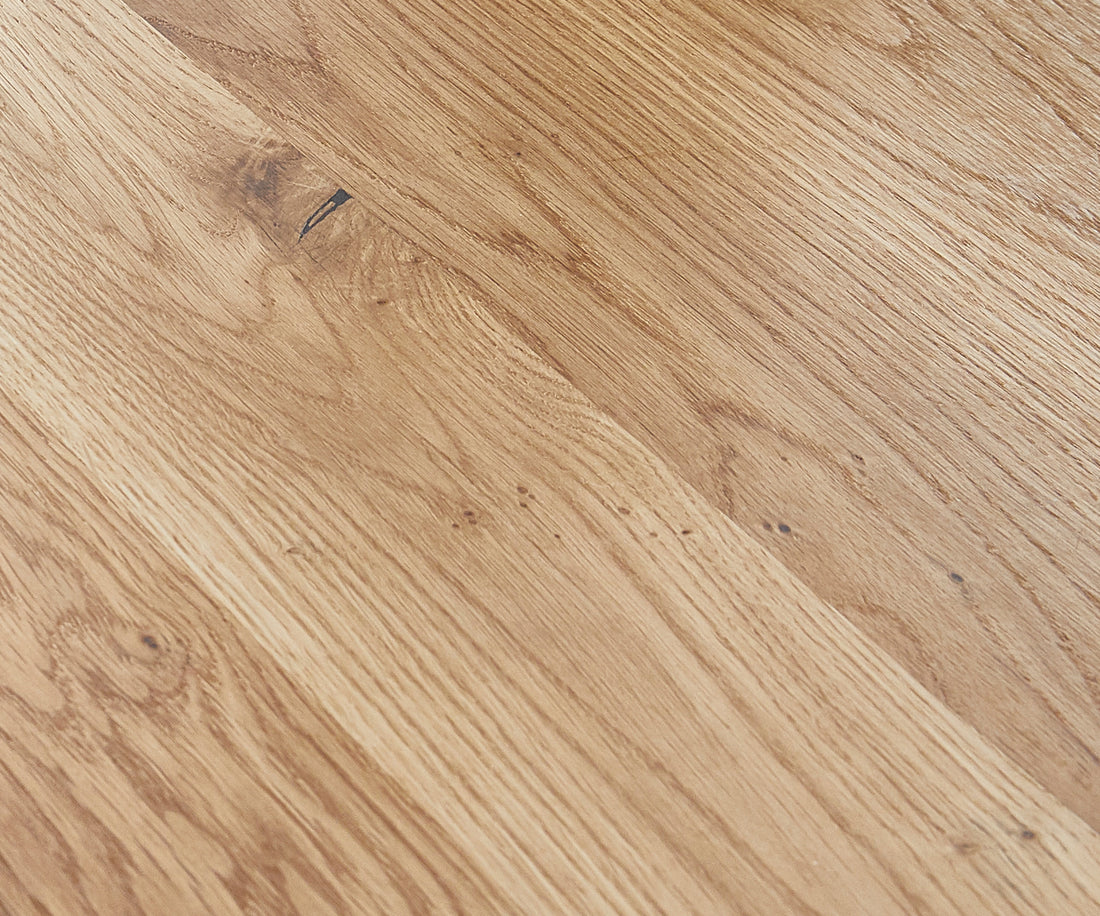 Dining Table Olympus 300x100cm Oak Wood Natural Cross Frame Black