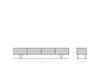 TV Stand Wyatt 220cm Acacia Wood Brown V-Leg