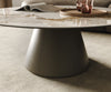 Round Coffee Table Aurora Ceramic 100cm White Beige