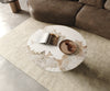 Round Coffee Table Aurora Ceramic 100cm White Beige