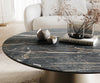 Round Coffee Table Aurora Ceramic 100cm Brown
