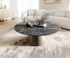 Round Coffee Table Aurora Ceramic 100cm Brown