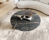 Round Coffee Table Aurora Ceramic 100cm Brown