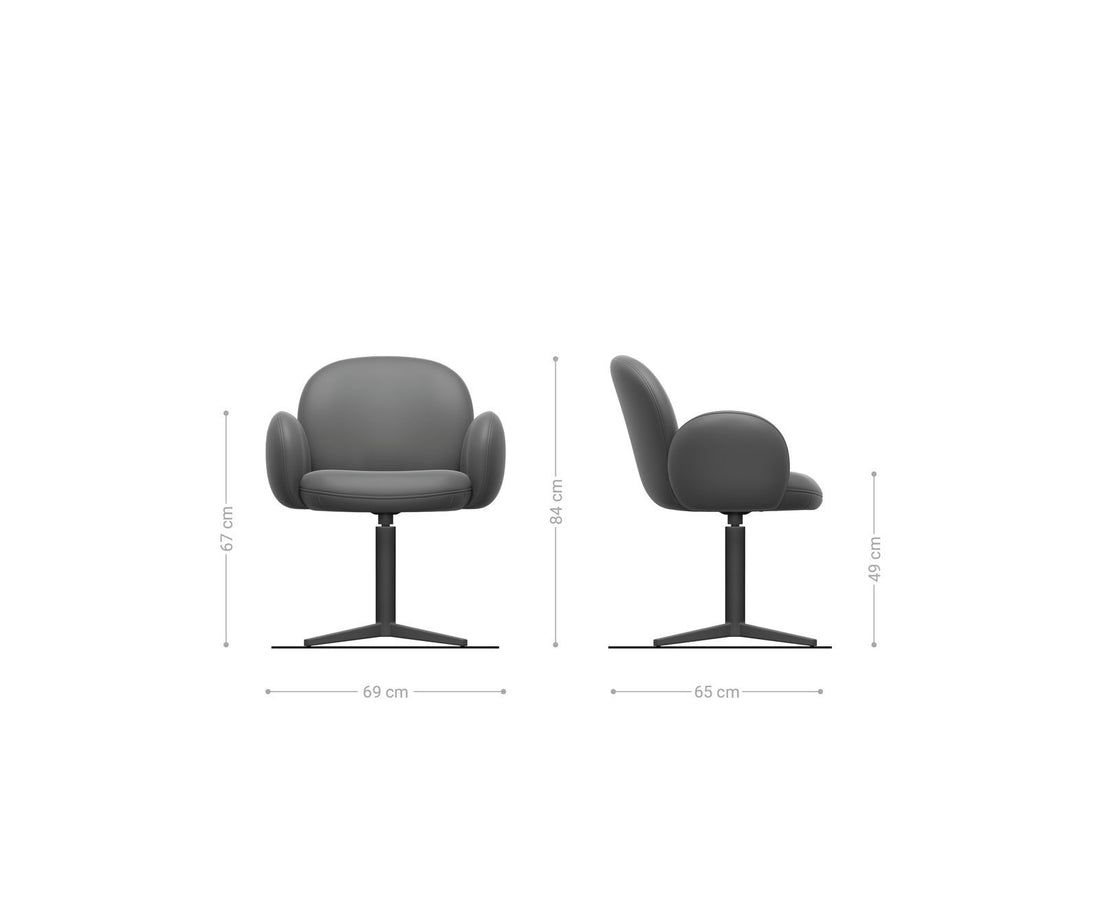 Dining Chair Nube Bouclé White Star Base 360° Swivel Silver Pocket Springs