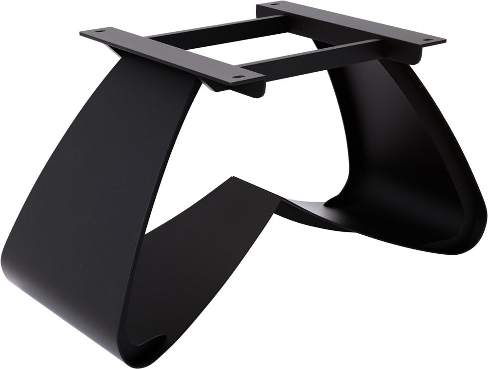 Dining Table Aurora 200x100cm Glass Black W-Frame Black