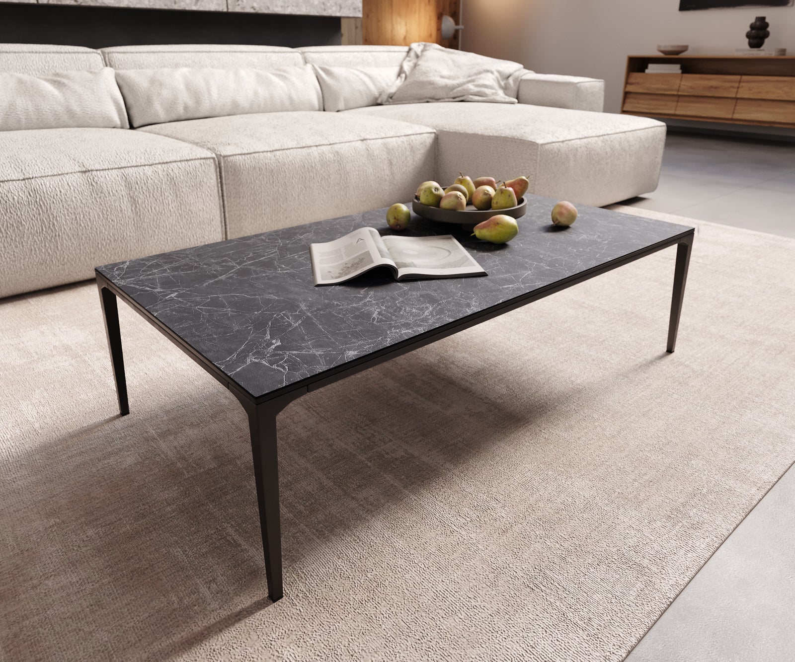 Rectangle Coffee Table Aurora Ceramic 110x60cm Anthracite