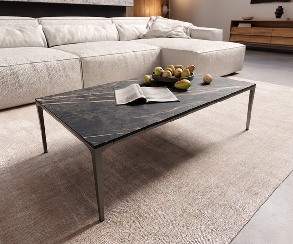 Rectangle Coffee Table Aurora Ceramic 110x60cm Brown
