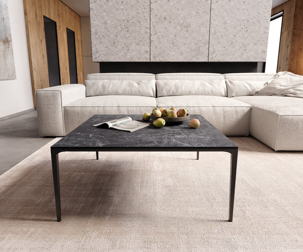Square Coffee Table Aurora Ceramic 85cm Anthracite