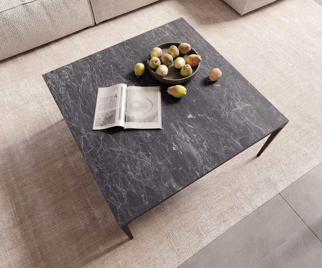 Square Coffee Table Aurora Ceramic 85cm Anthracite