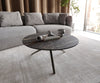 Round Coffee Table Aurora Ceramic 90cm Brown