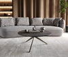 Round Coffee Table Aurora Ceramic 90cm Brown