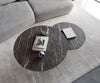 Round Coffee Table Aurora Ceramic 90cm Brown