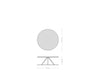 Round Coffee Table Aurora Ceramic 90cm Brown